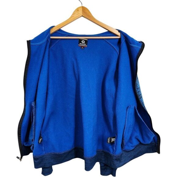 AKADEMIKS Space Dye Zip Up Hoodie XL Fleece Lined Hooded Sweatshirt Zip Front - Picture 3 of 5